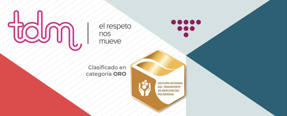 Logos de TDM y de certificación oro, junto a la frase "el respeto nos mueve".