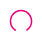 Icono de una persona dentro de un engranaje con un contorno rosa.